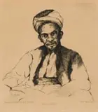 Nita Spilhaus, Hadje Abdol, etching on paper