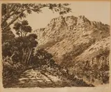 Tinus de Jongh, Mitchell's Pass, Ceres, etching on paper