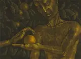 Christine Dixie, The Touch of Golden Apple Leaf, 1993, colour etching on paper