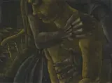 Christine Dixie, Her Hands Touched the Gold They Took, 1993, colour etching on paper