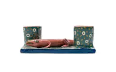 Lizard Candle by Ardmore Ceramic Studio, 2002, painted and glazed ceramic, sold Oct 2025