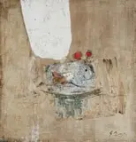 George Boys, Fish, oil on board