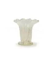 Ridged vase with flared neck by Barovier and Toso, hand-blown glass, offered Oct 2025
