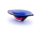 Murano, Teardrop-shaped bowl, hand-blown glass