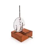Ndivhuho Rasengani, Ripples Return Lamp, cast glass, carved steel and rosewood