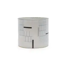 Bodil Manz, Vase with geometric pattern, porcelain