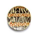 Kalahari Studio, Platter with geometric patterns, hand-painted and glazed terracotta