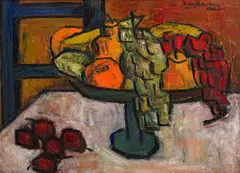 Hindy Rutenberg, Still Life with Bowl of Fruit, 1964, oil on board