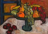 Hindy Rutenberg, Still Life with Bowl of Fruit, 1964, oil on board