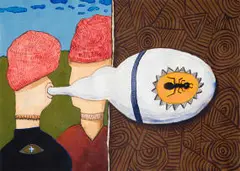 Colbert Mashile, Lekeke, 2008, mixed media on paper