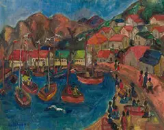 Hindy Rutenberg, Kalk Bay Harbour, oil on canvas