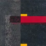 Strijdom van der Merwe, Demarcation 4, 2024, road paint and acrylic on canvas laid down on board