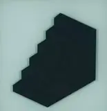 Jeremy Wafer, Steps, 2008, glass and pencil on paper
