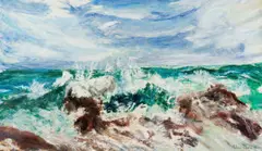 Alice Elahi, Crashing Waves, 1995, oil on canvas