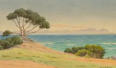 Harold Boyes, Coastal Landscape, watercolour on paper
