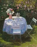 Roelof Rossouw, Tea Time, oil on canvas
