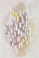 Lyndi Sales, Abstract Composition with Glitter, laser cut paper and glitter mounted on card
