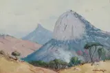 Legogoto Mt. Game Reserve by Willem Hermanus Coetzer, 1964, oil on paper laid down on board, offered Sep 2025