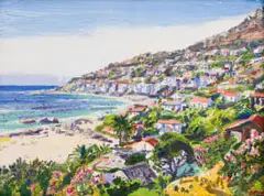 Untitled II (Clifton Beach) by Gerhard Batha, oil on canvas, sold Sep 2025