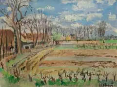 The Field, Green Tye by Enslin Du Plessis, oil on board, offered Sep 2025