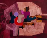 George Boys, Abstract, oil on board