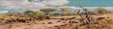 Otto Klar, Bushveld Landscape, oil on board