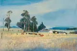 Christopher Tugwell, Bluegum Farm, oil on canvasboard