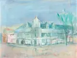 Carl Büchner, A Street Scene, oil on panel