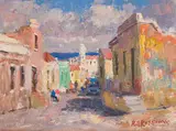 Sea-Views Bo-Kaap by Roelof Rossouw, 2019, oil on board, offered Sep 2025