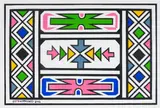 Esther Mahlangu, Untitled, 2014, colour screenprint on Somerset Velvet 330gsm paper with varnish