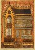 Carola Brotherton, Home, 1973, colour linocut on paper