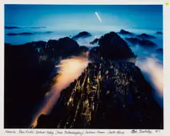 Obie Oberholzer, Moonrise. Blue Rocks. Natures Valley (Near Plettenbergbay) Indian Ocean. South Africa., 1990, hand-printed colour photograph