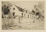Robert Gwelo Goodman, Cape Dutch House with Figure