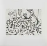 Wim Legrand, Trophy, 2018, softground etching on Zerkall Intaglio 250gsm paper
