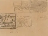 Maggie Laubser, Landscape Studies, sketch, pencil on paper