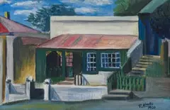 Peter Clarke, Matthews House, Goede Gift, Simon's Town. CP., 1950, oil on board