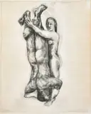 Deborah Bell, The One is But the Shadow of the Other, 1991, etching on paper