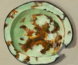 Hermann Niebuhr, Untitled (Rusted Enamel Plate)