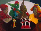 Tracy Witelson, Dinner Party, 2014, oil on canvas