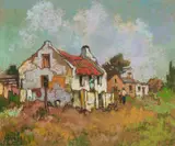 Conrad Theys, Landscape with Cottage and Figures