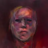 Judith Mason, Head II, oil on board
