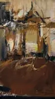 Abstract Composition in Brown by Sidney Goldblatt, oil on canvas, offered Aug 2025