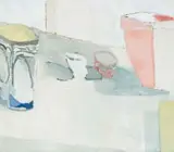 Vivian van der Merwe, Abstract Still Life, oil on artist’s board