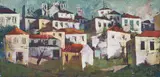 George Enslin, Buildings, 1961, oil on canvas