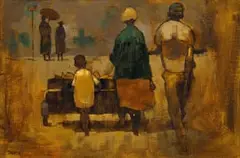 Anthony Strickland, Loe (sic) Cart, oil on canvas laid down on board
