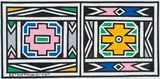 Esther Mahlangu, Untitled (Double Ndebele Design), 2017, acrylic on canvasboard
