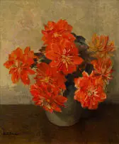 Frans Oerder, Still Life with Flowers, oil on canvas
