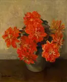 Frans Oerder, Still Life with Flowers, oil on canvas