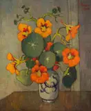 Conrad Theys, Vase of Nasturtiums