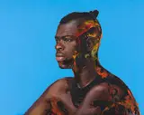 Loyiso Mkize, Figure with Necklace and Blue, 2021, oil on canvas